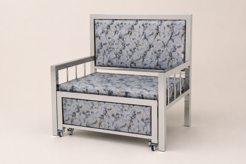 Foldable Stainless Steel Sofa Bed with Wheels